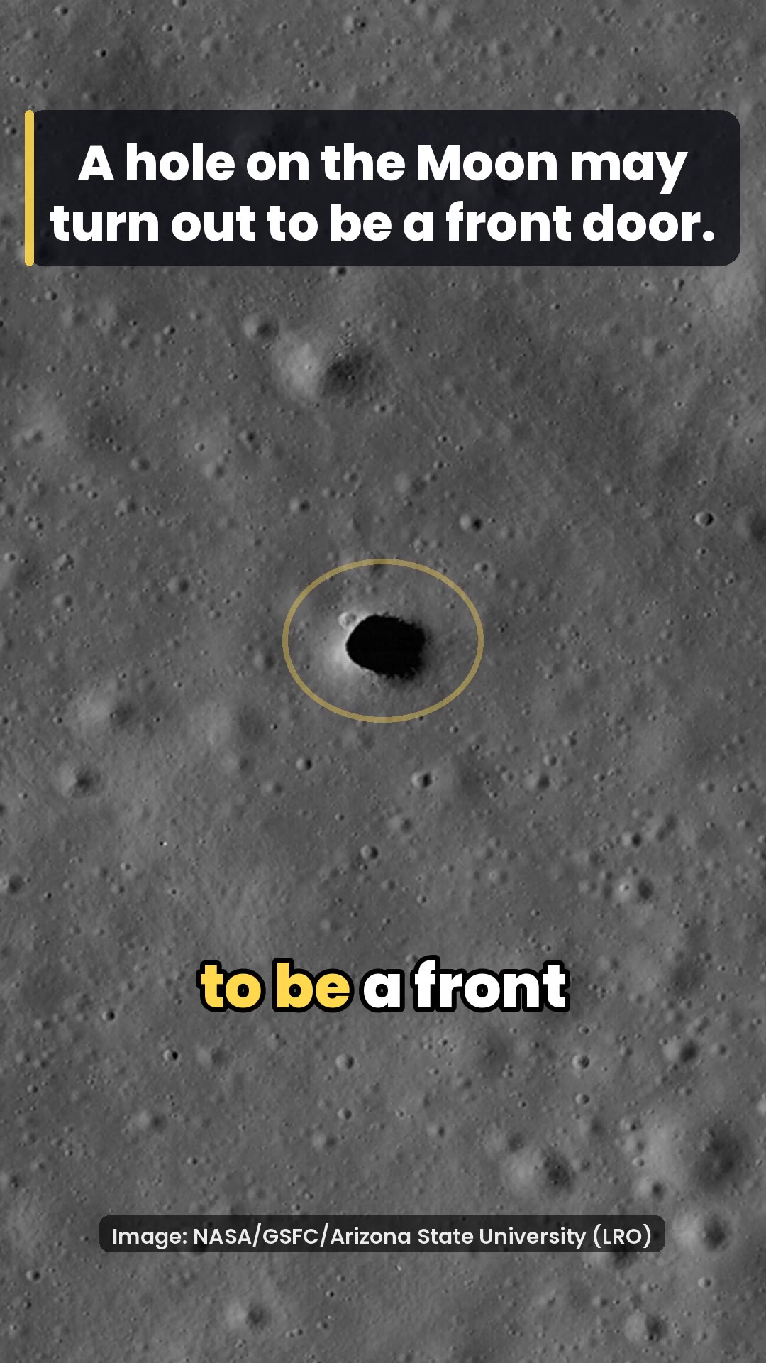 Marius Hills Pit on the Moon from NASA Lunar Reconnaissance Orbiter